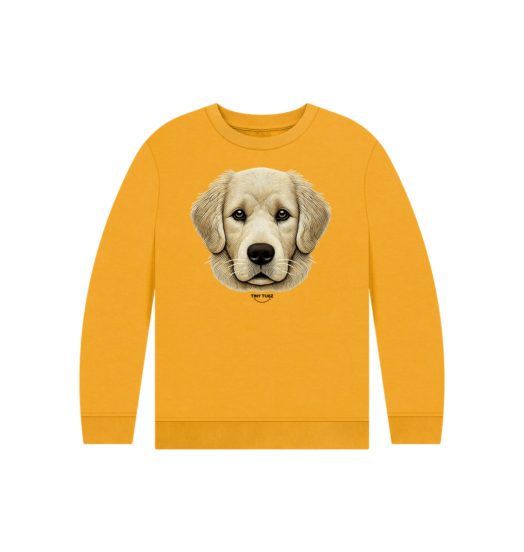Mustard Printed Kids Jumper