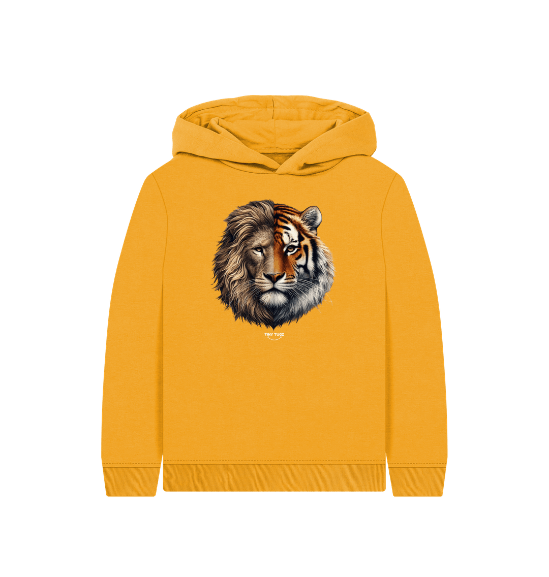 Mustard Printed Kids Hoodie