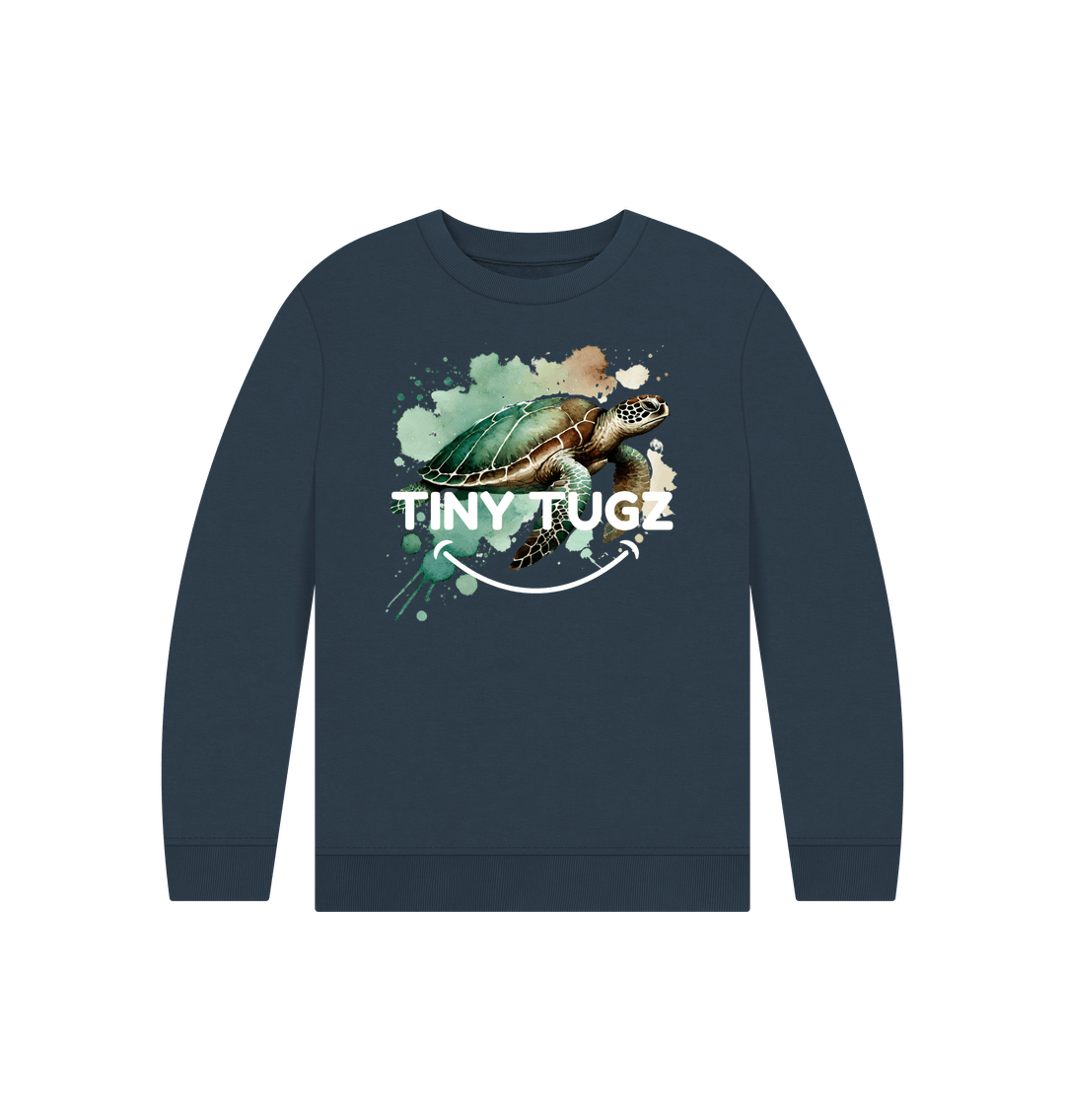 Navy Blue Printed Kids Jumper