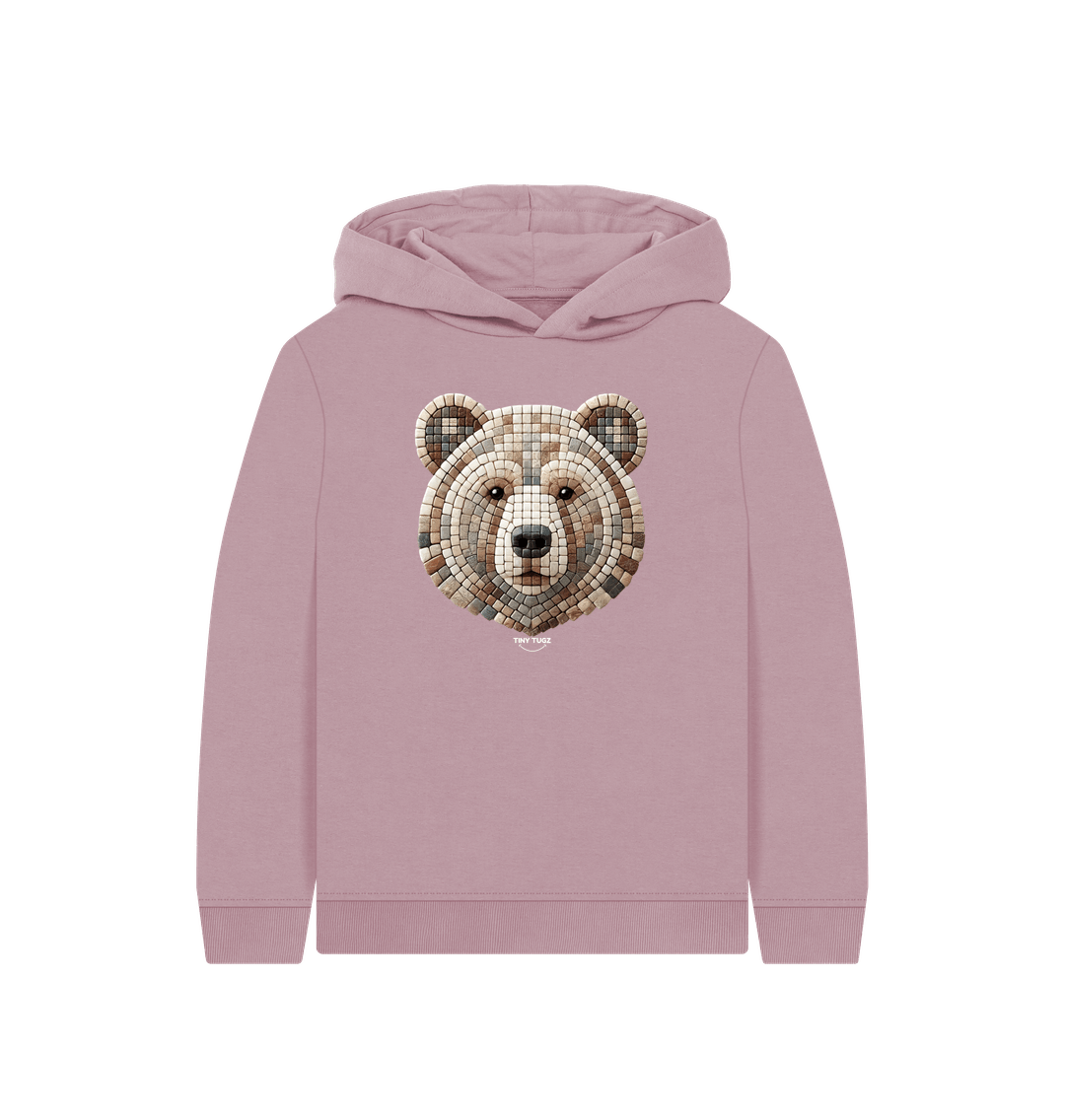 Mauve Printed Kids Hoodie