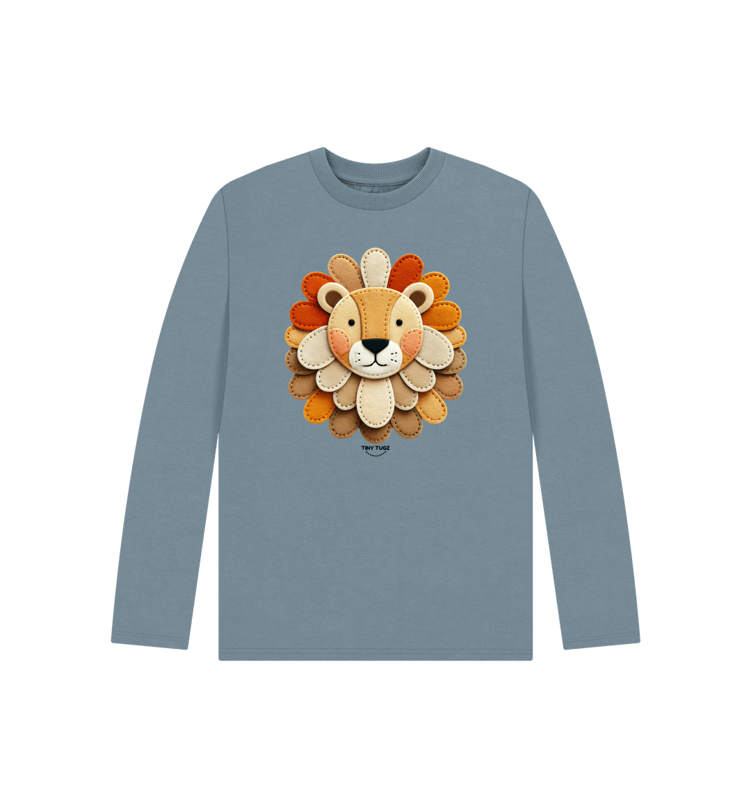 Stone Blue Printed Kids T-Shirt