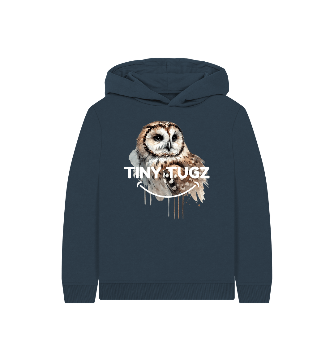 Navy Blue Printed Kids Hoodie