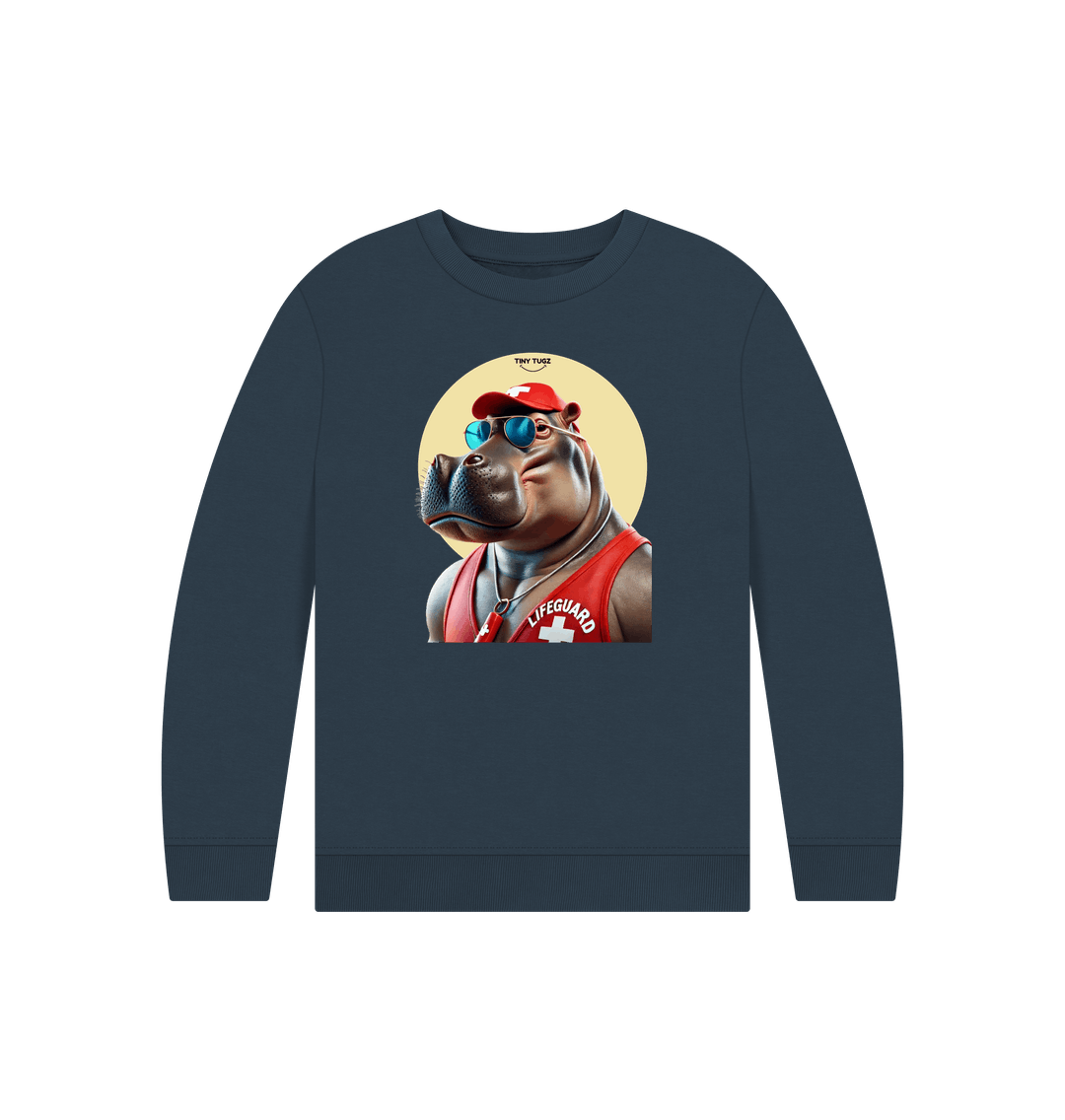 Navy Blue Printed Kids Jumper