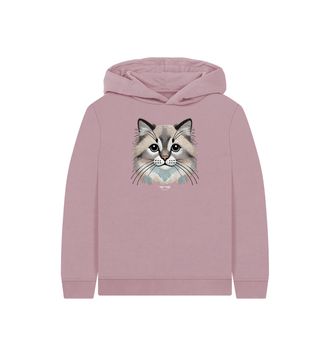 Mauve Printed Kids Hoodie