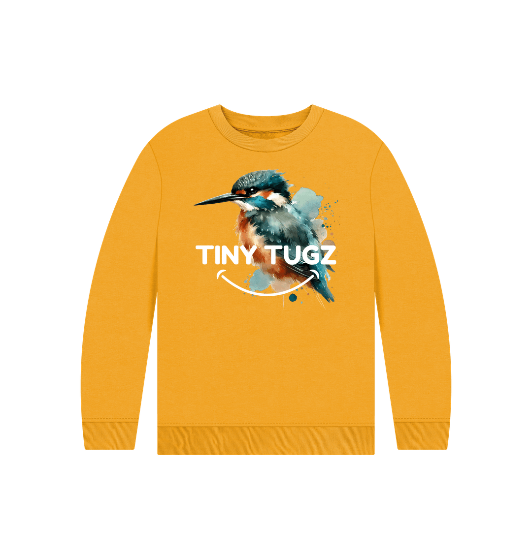 Mustard Printed Kids Jumper
