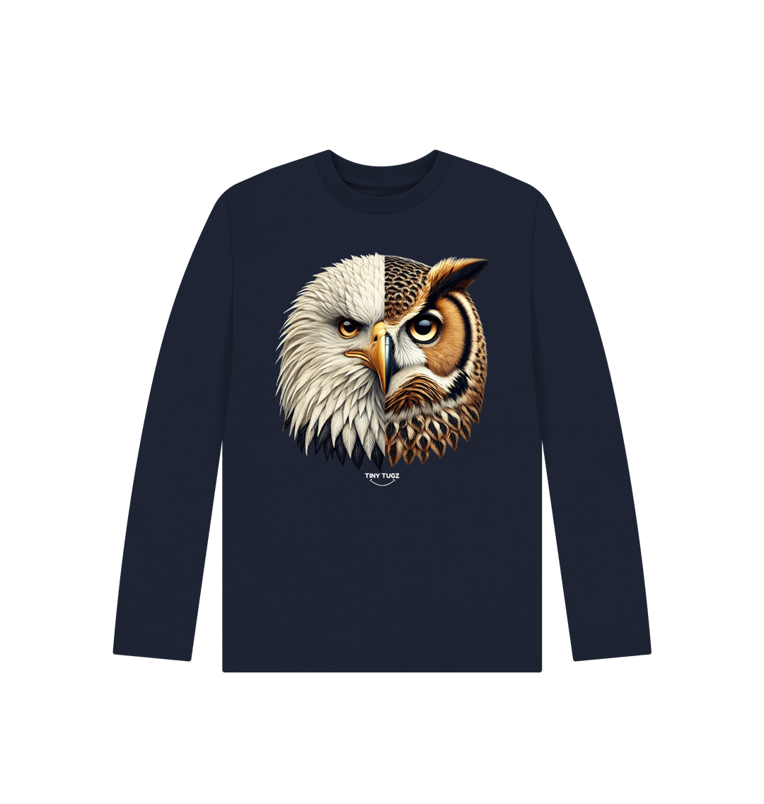 Navy Blue Printed Kids T-Shirt