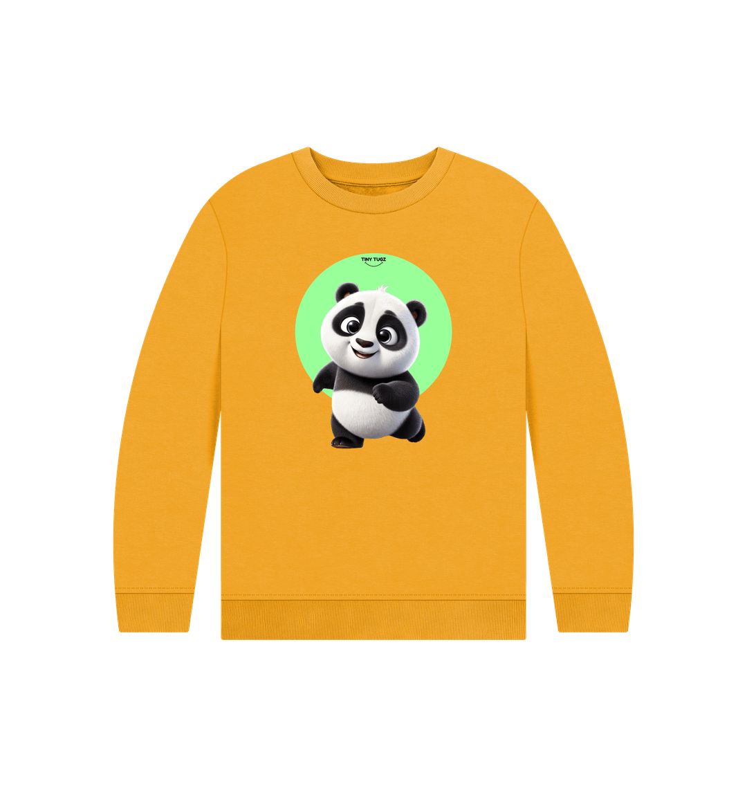 Mustard Printed Kids Jumper