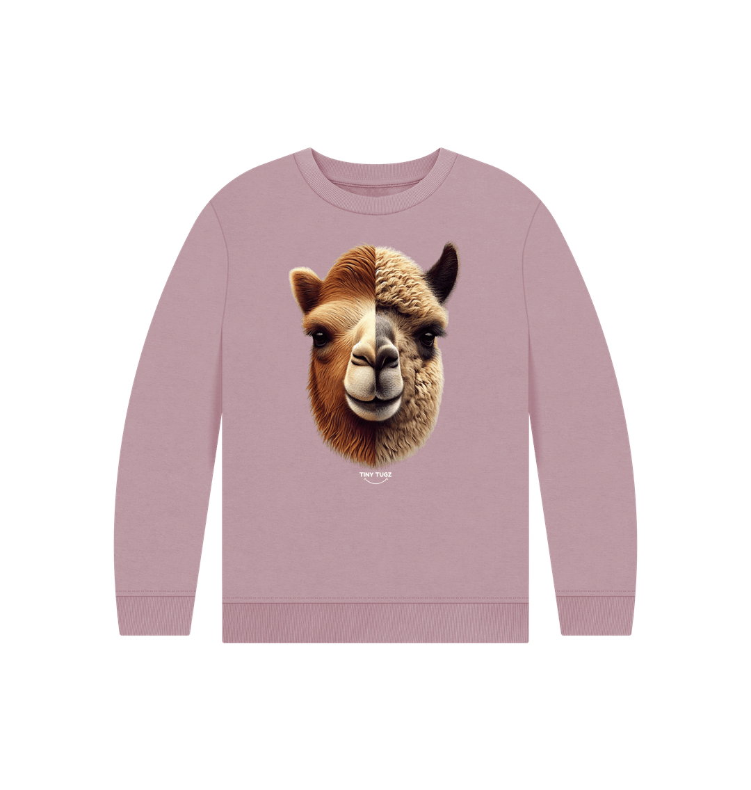 Mauve Printed Kids Jumper