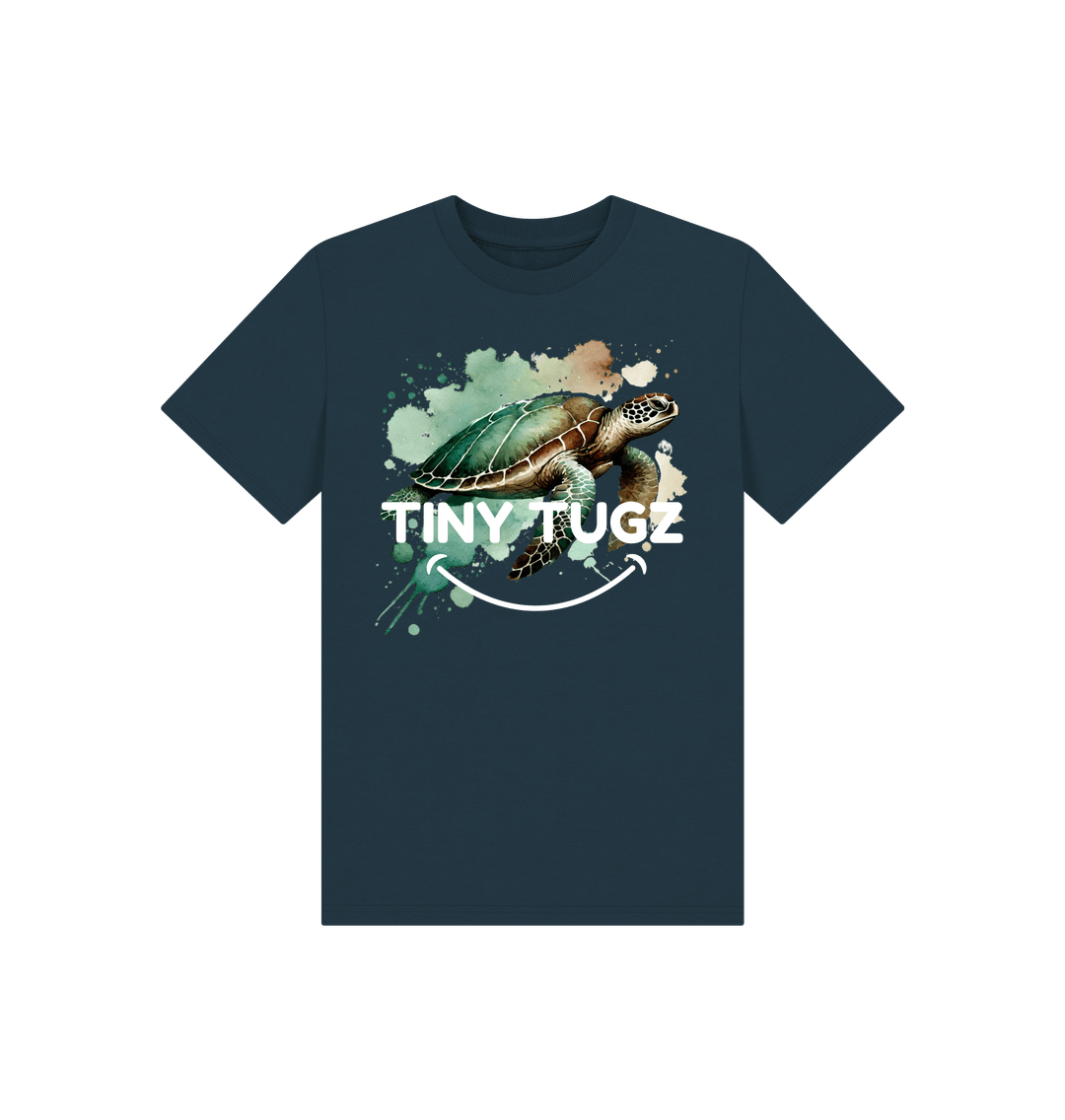 Denim Blue Printed Kids T-Shirt
