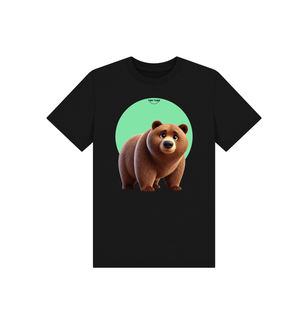 Black Printed Kids T-Shirt