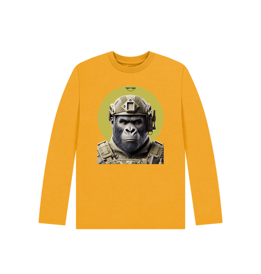 Mustard Printed Kids T-Shirt