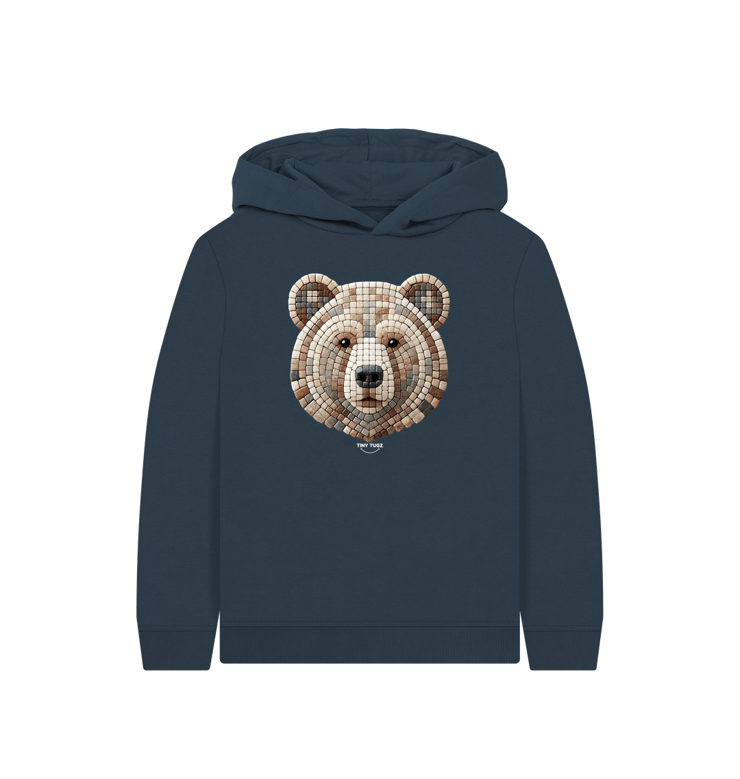 Navy Blue Printed Kids Hoodie