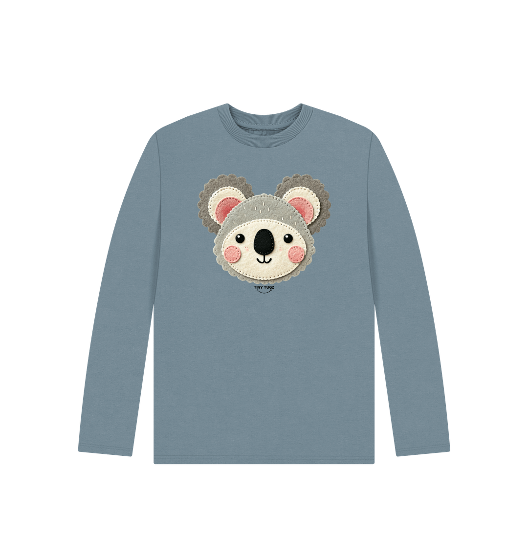 Stone Blue Printed Kids T-Shirt