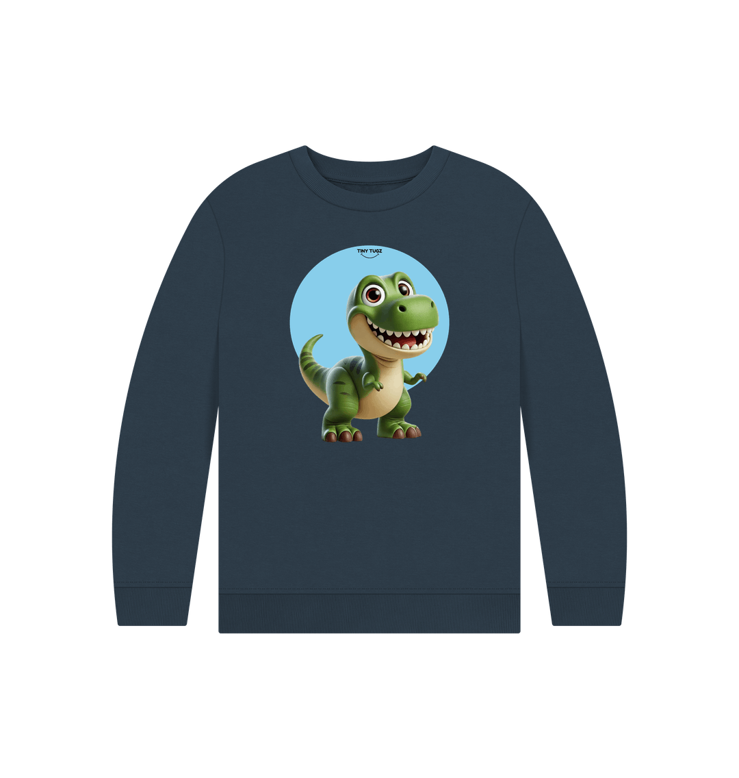 Navy Blue Printed Kids Jumper