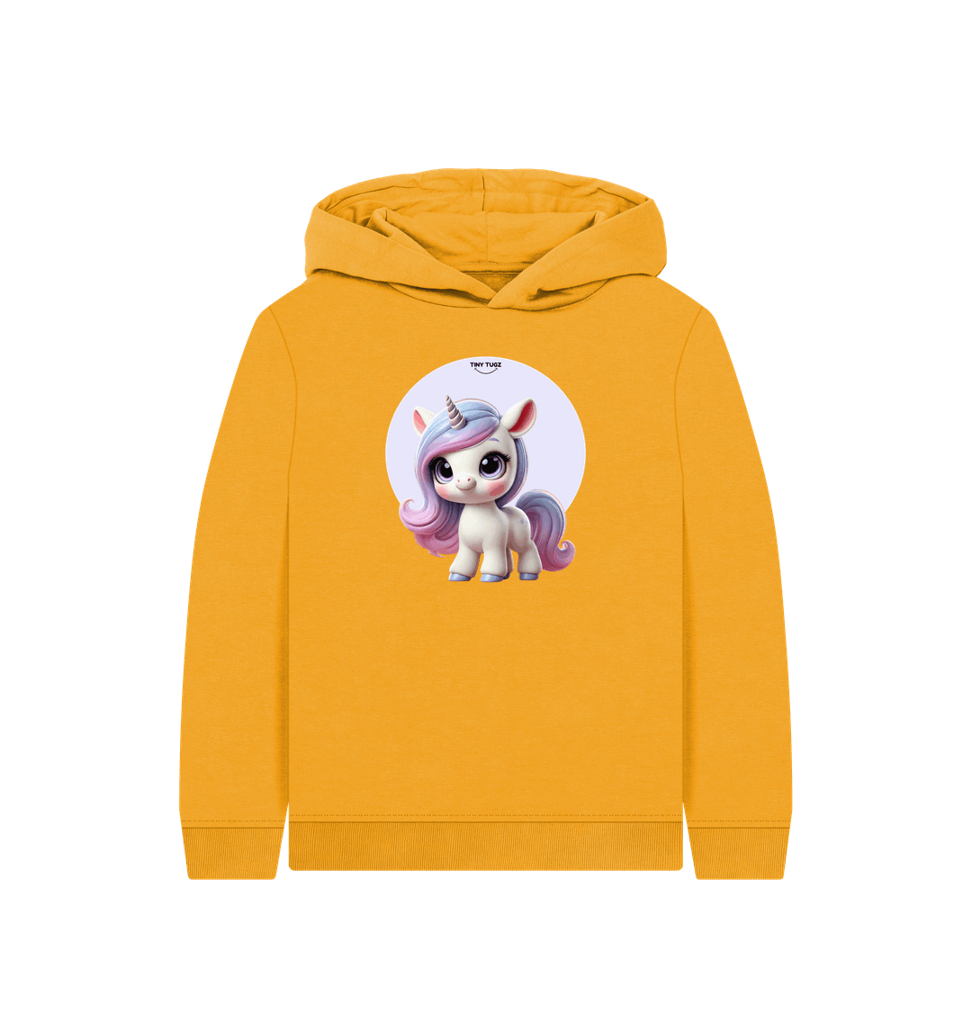 Mustard Printed Kids Hoodie