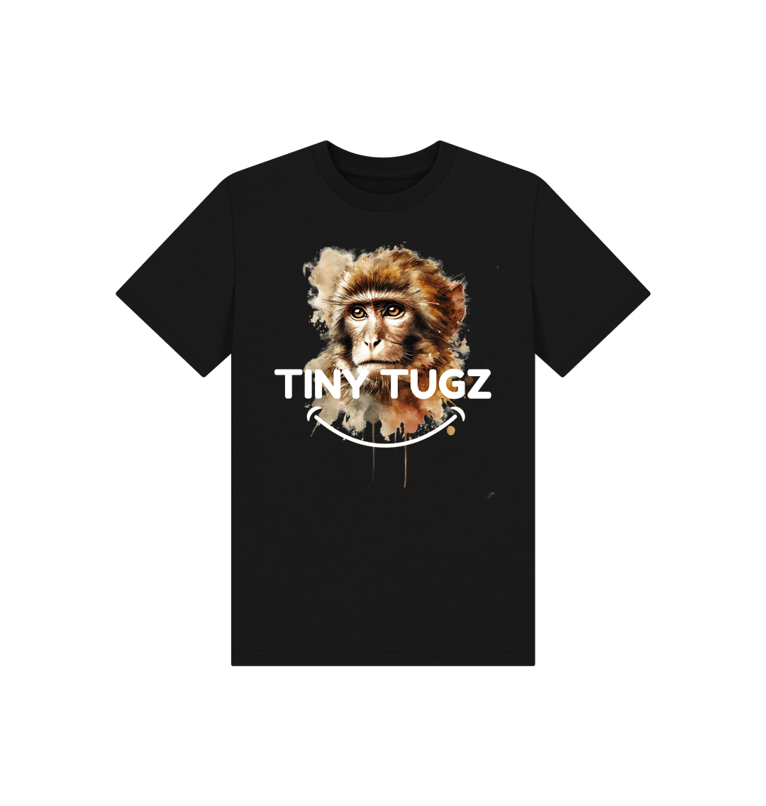Black Printed Kids T-Shirt