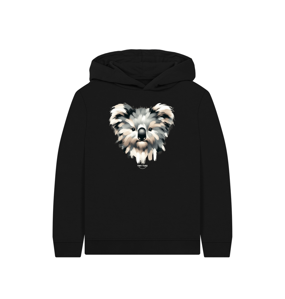 Black Printed Kids Hoodie