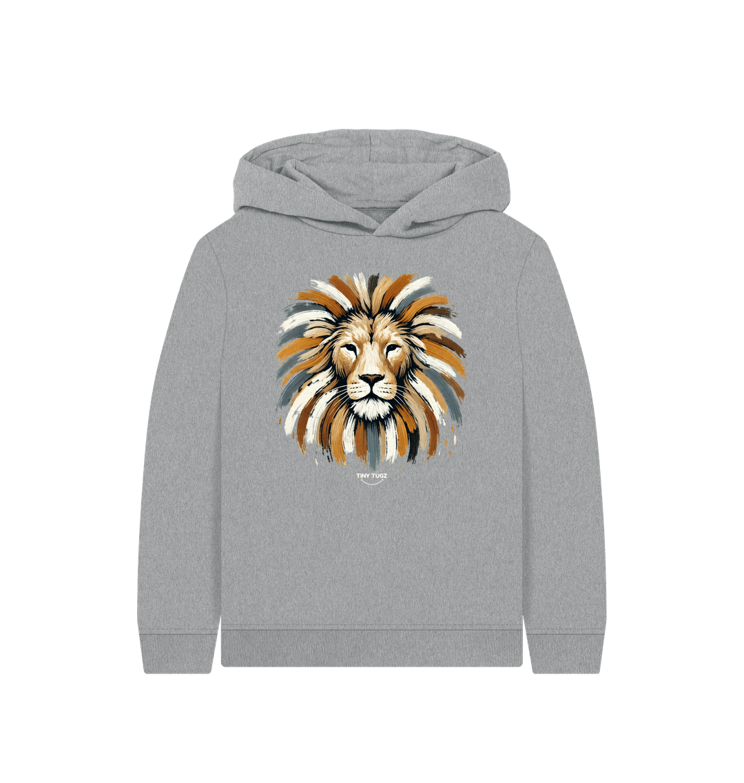 Athletic Grey Printed Kids Hoodie