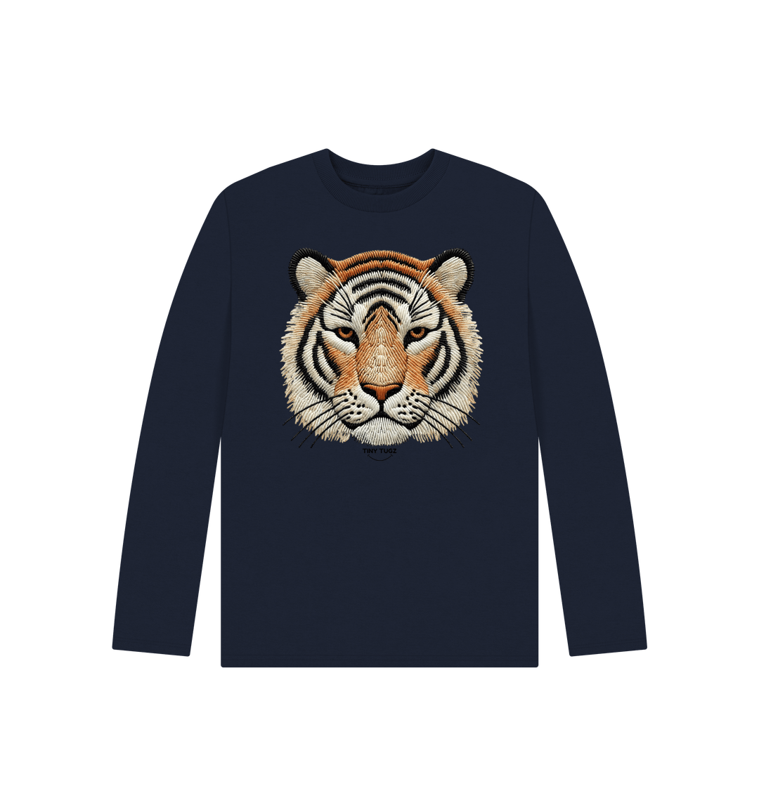 Navy Blue Printed Kids T-Shirt