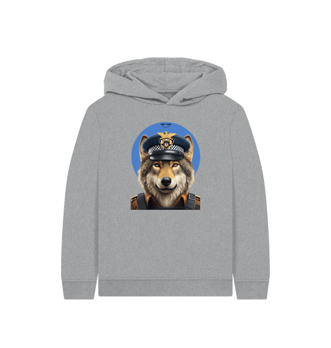 Athletic Grey Printed Kids Hoodie