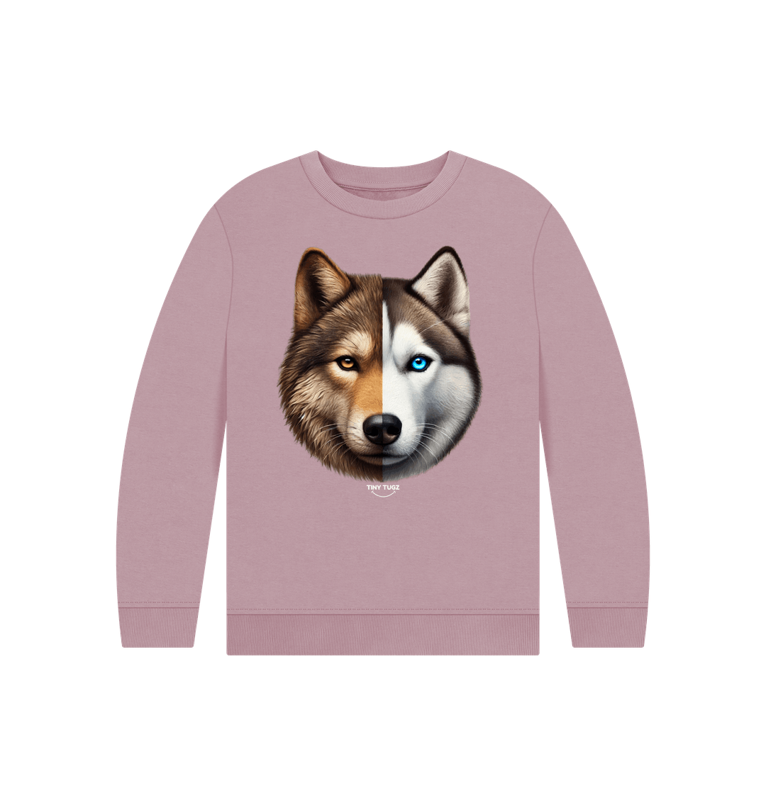 Mauve Printed Kids Jumper