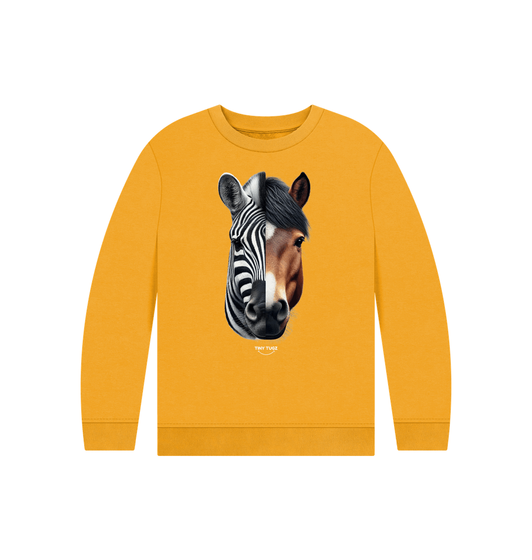 Mustard Printed Kids Jumper