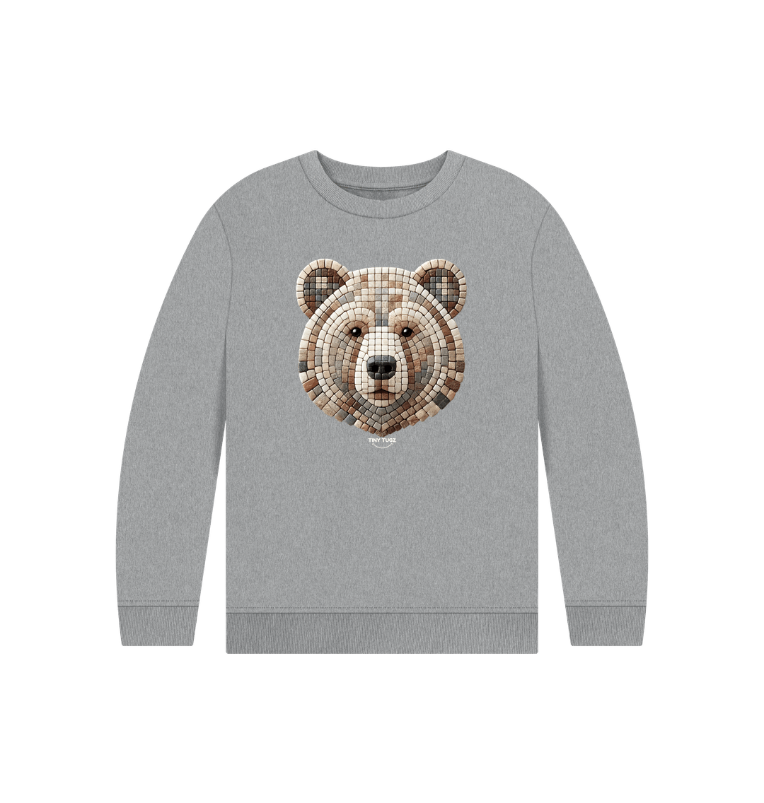 Athletic Grey Printed Kids Jumper