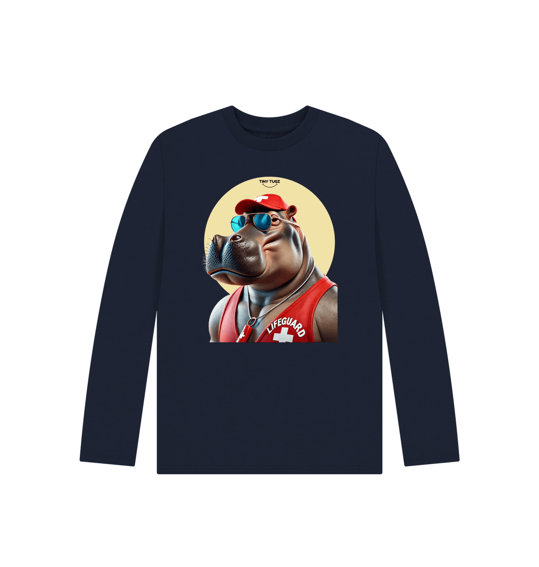 Navy Blue Printed Kids T-Shirt