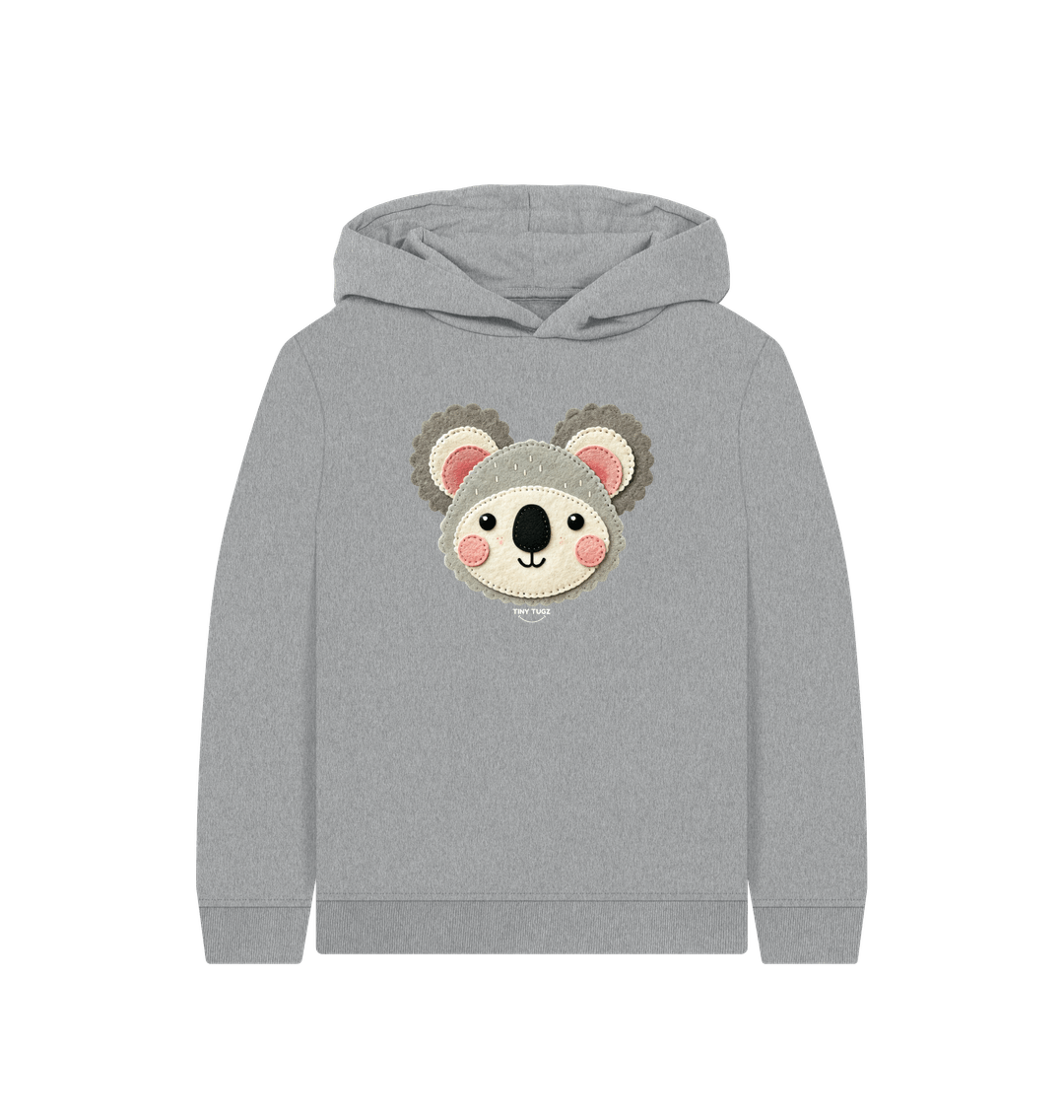 Athletic Grey Printed Kids Hoodie