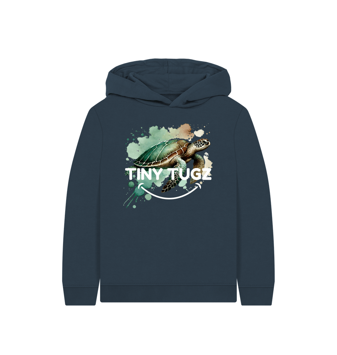 Navy Blue Printed Kids Hoodie