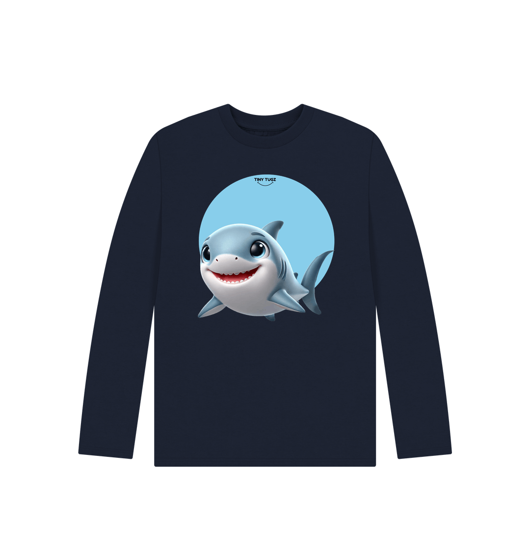 Navy Blue Printed Kids T-Shirt