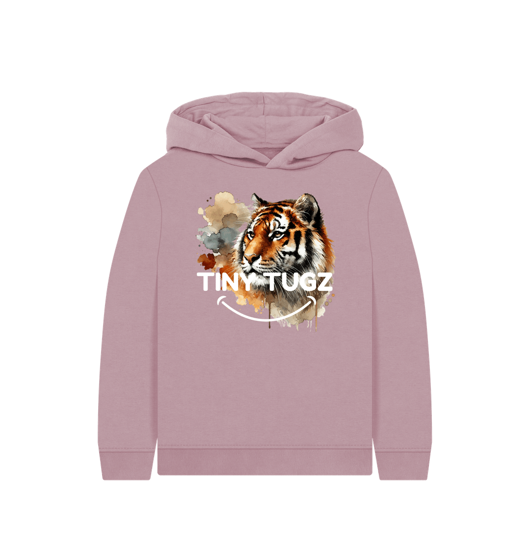 Mauve Printed Kids Hoodie