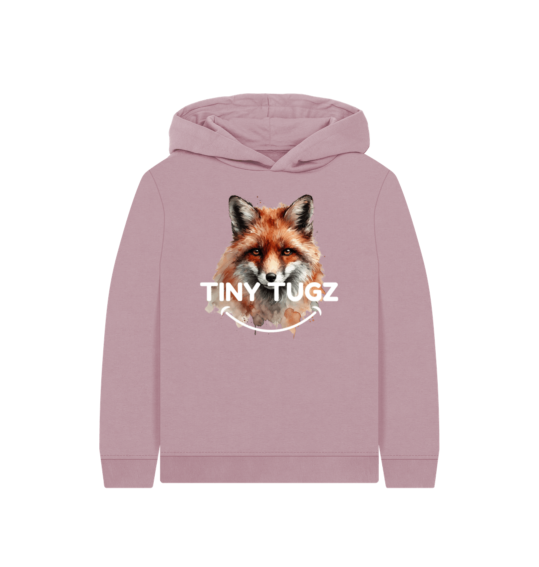 Mauve Printed Kids Hoodie