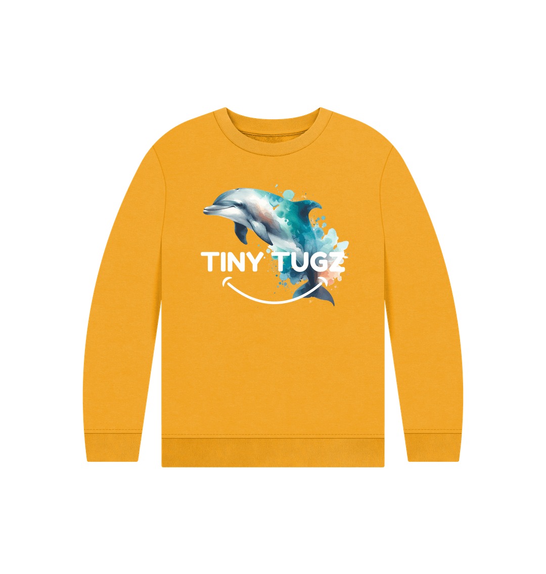 Mustard Printed Kids Jumper