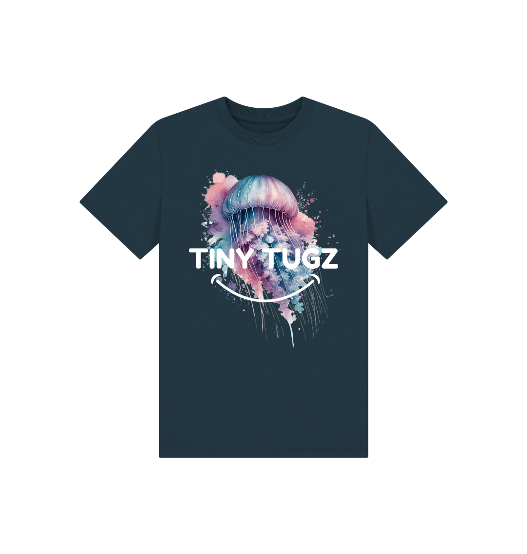 Denim Blue Printed Kids T-Shirt