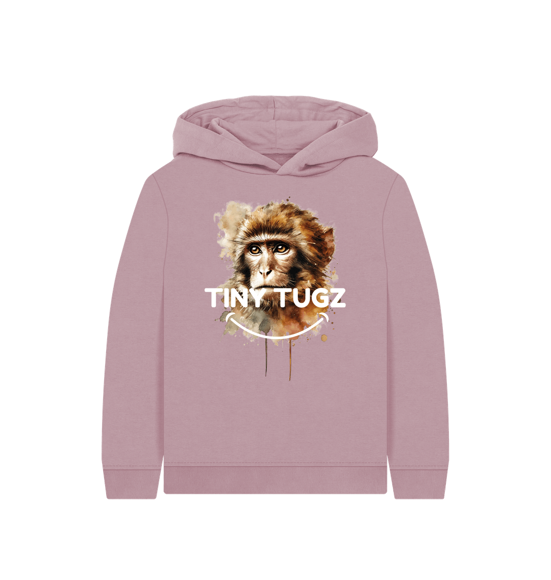 Mauve Printed Kids Hoodie