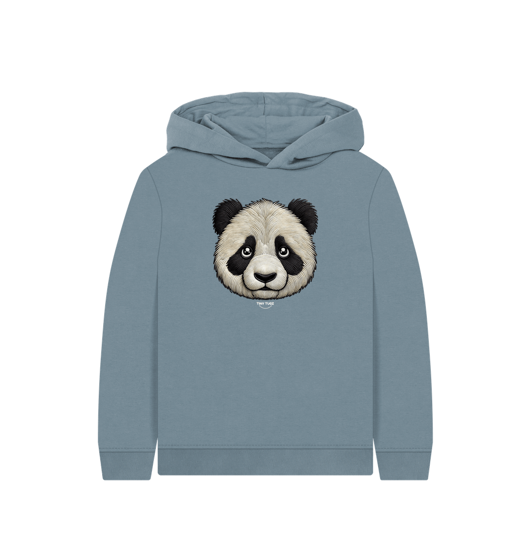 Stone Blue Printed Kids Hoodie