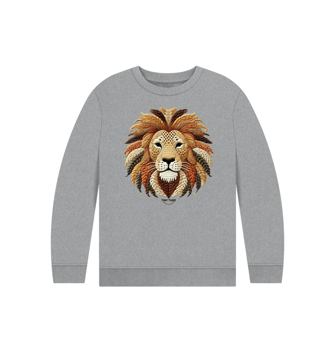 Athletic Grey Printed Kids Jumper