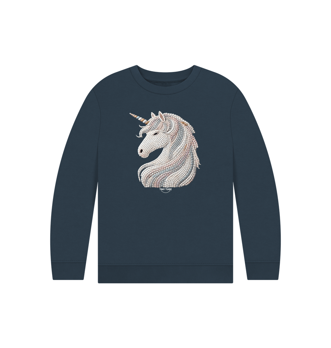Navy Blue Printed Kids Jumper