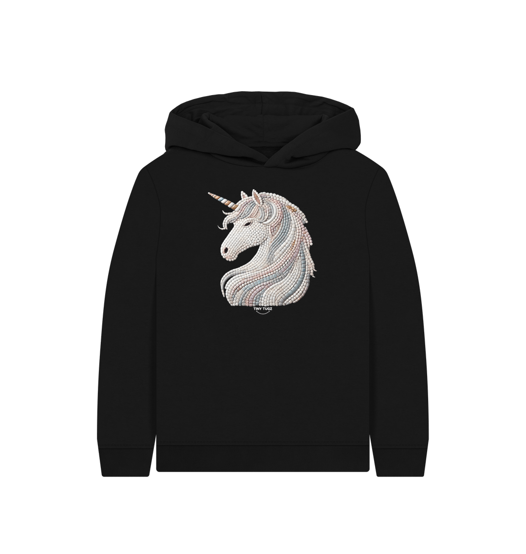 Black Printed Kids Hoodie