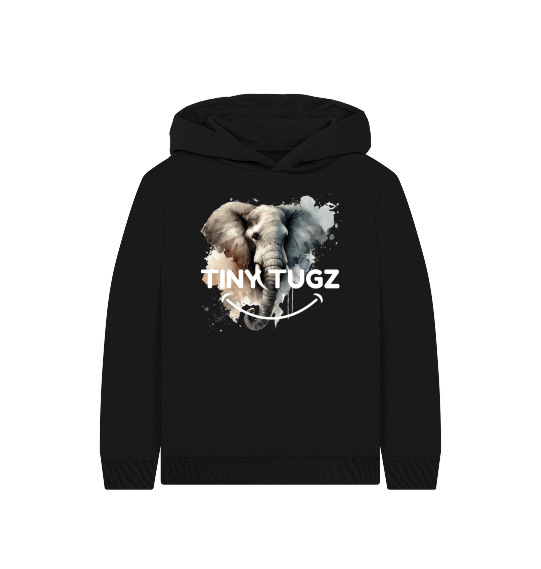 Black Printed Kids Hoodie