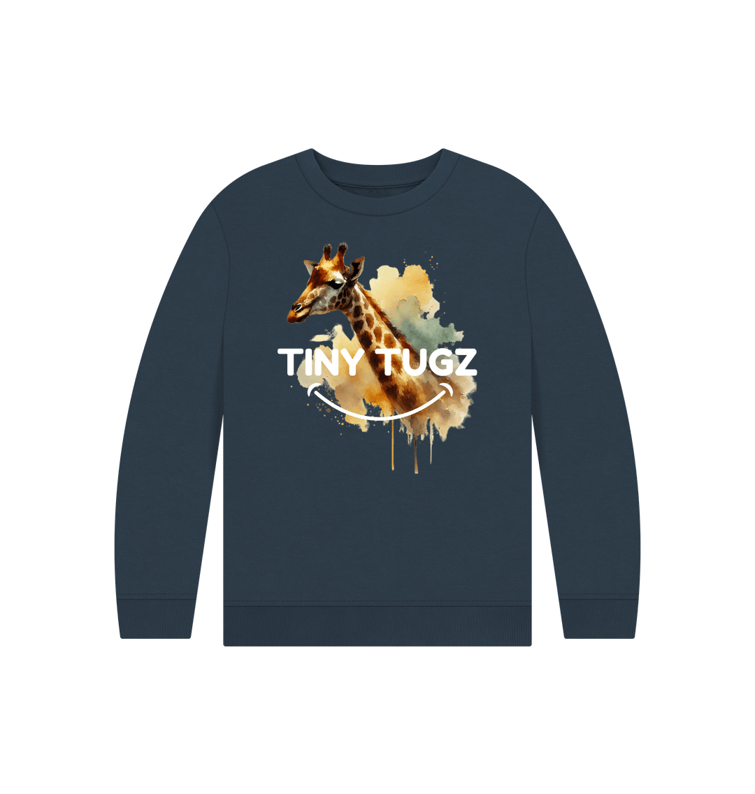 Navy Blue Printed Kids Jumper