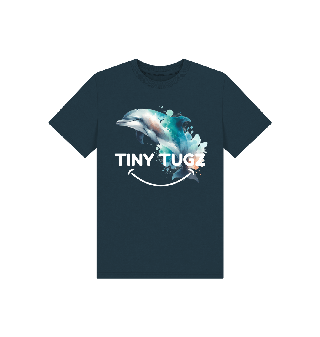 Denim Blue Printed Kids T-Shirt