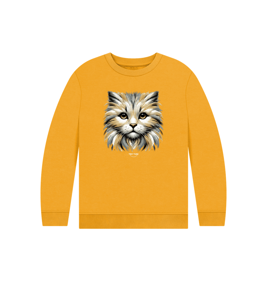 Mustard Printed Kids Jumper