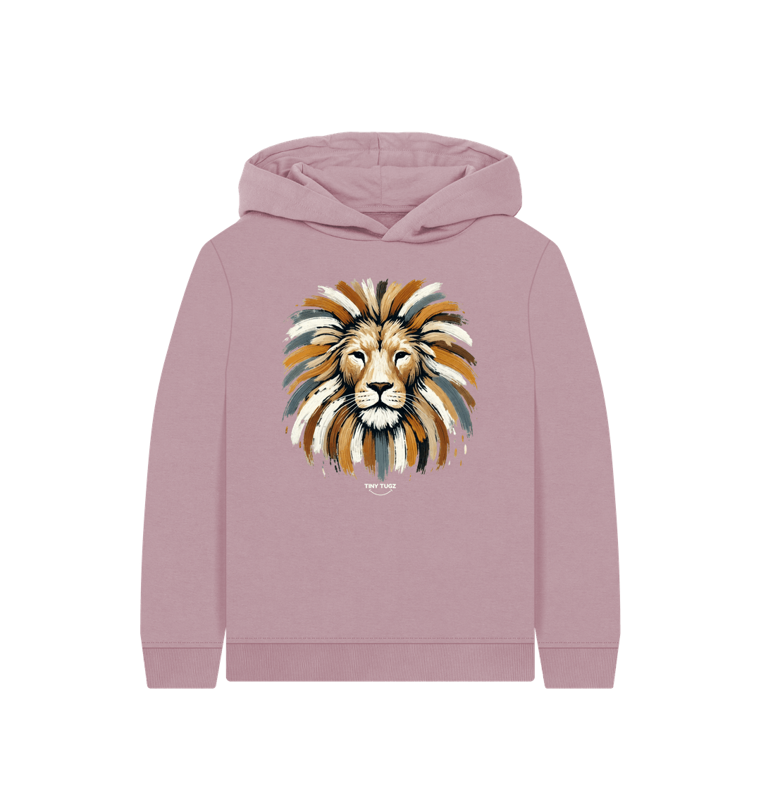 Mauve Printed Kids Hoodie