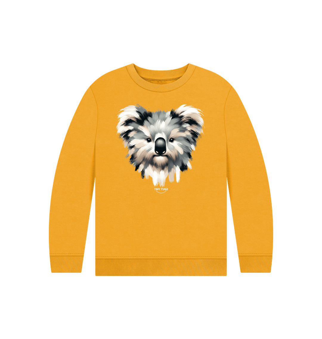 Mustard Printed Kids Jumper