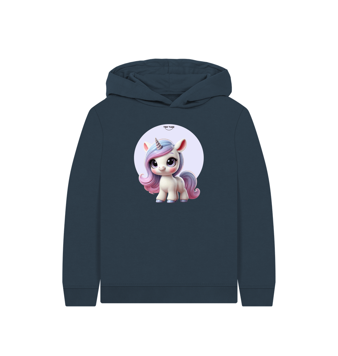 Navy Blue Printed Kids Hoodie
