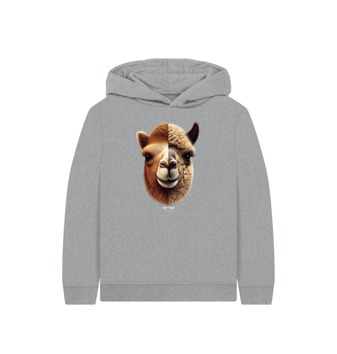 Athletic Grey Printed Kids Hoodie