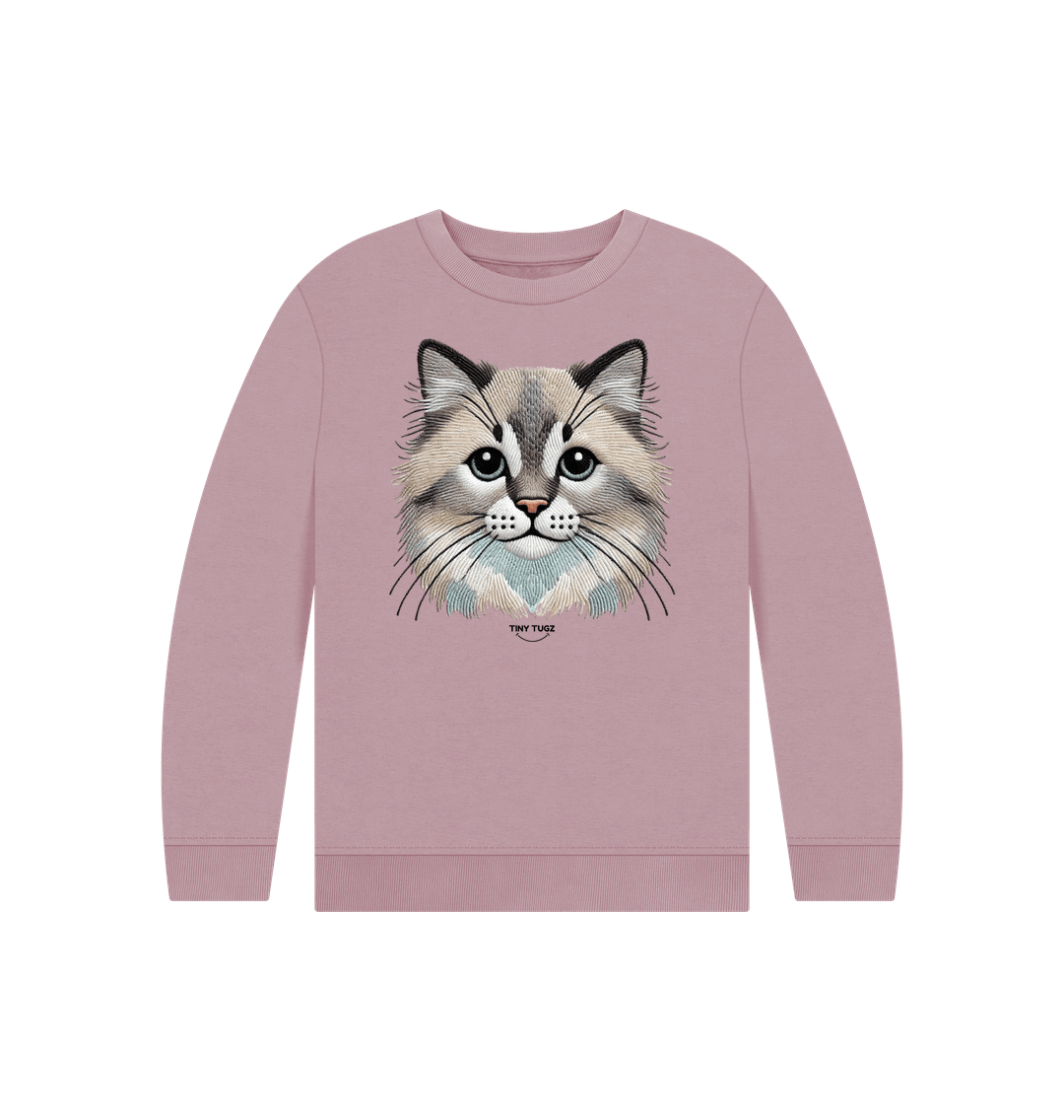 Mauve Printed Kids Jumper