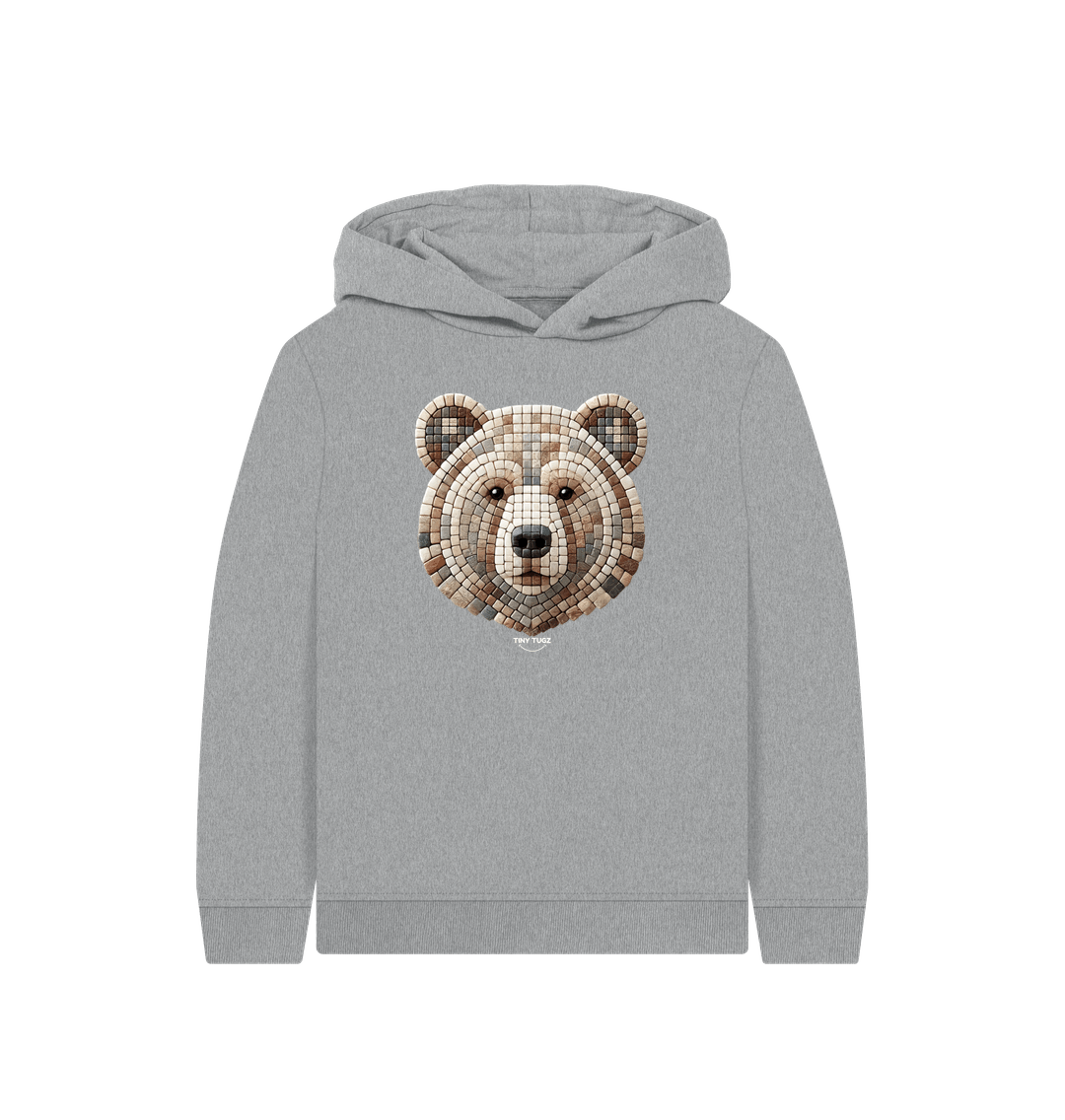 Athletic Grey Printed Kids Hoodie
